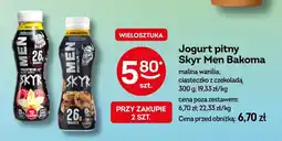 Żabka Jogurt pitny Skyr Men Bakoma malina wanilia oferta