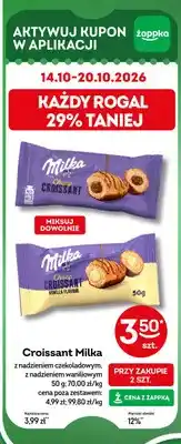 Żabka Croissant Milka z nadzieniem czekoladowym oferta