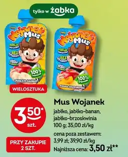 Żabka Mus Wojanek jabłko oferta
