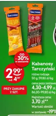 Żabka Kabanosy Tarczyński Nadziane cheddar oferta