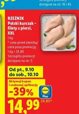 Lidl Polski kurczak filety z piersi XXL Rzeźnik oferta