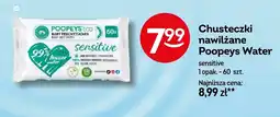 Żabka Chusteczki nawilżane Poopeys Water sensitive oferta