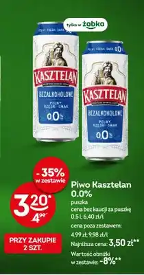 Żabka Piwo bezalkoholowe Kasztelan oferta