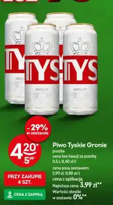 Żabka Piwo Tyskie Gronie oferta