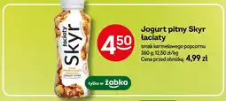 Żabka Jogurt pitny Skyr Łaciate smak karmelowego popcornu oferta