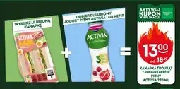 Żabka Zestaw kanapka trójkąt + jogurt pitny lub kefir Activia 270 ml oferta