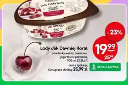 Żabka Lody Jak Dawniej Koral śmietanka-wiśnia oferta