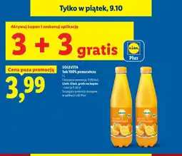 Lidl Sok pomarańcza Solevita 100% oferta