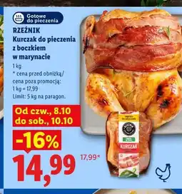 Lidl Kurczak do pieczenia z boczkiem w marynacie Rzeźnik oferta