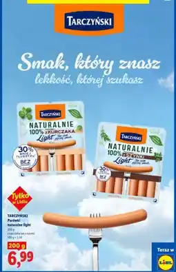 Lidl Parówki naturalne light z kurczaka Tarczyński oferta