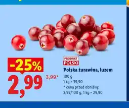 Lidl Żurawina polska oferta