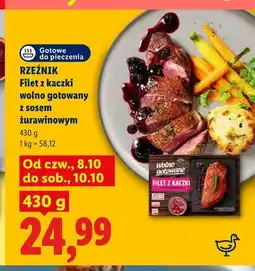 Lidl Filet z kaczki wolno gotowany z sosem żurawinowym Rzeźnik oferta