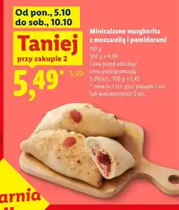 Lidl Minicalzone margherita z mozzarellą i pomidorami Piekarnia Lidla oferta