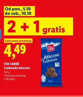 Lidl Czekolada mleczna Fin Carré oferta
