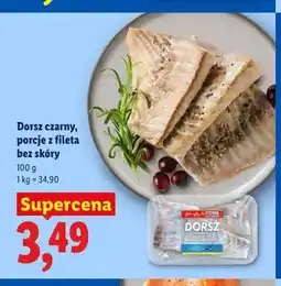 Lidl Dorsz czarny porcje z fileta bez skóry oferta