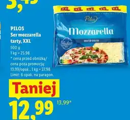 Lidl Ser mozzarella tarty XXL Pilos oferta
