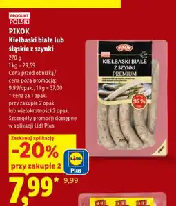 Lidl Kiełbaski białe z szynki Pikok oferta