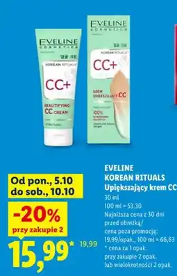 Lidl Upiększający krem CC Korean Rituals Eveline oferta