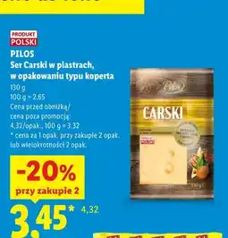 Lidl Ser Carski w plastrach w opakowaniu typu koperta Pilos oferta