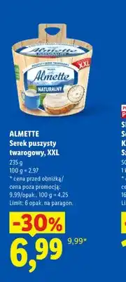 Lidl Serek puszysty twarogowy XXL Almette oferta