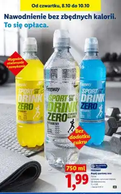 Lidl Napój sportowy zero cytrynowy Freeway oferta