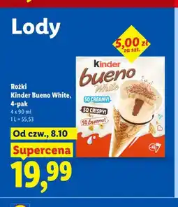Lidl Rożki Kinder Bueno White 4-pak oferta