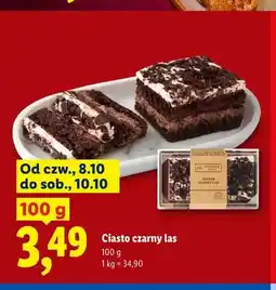 Lidl Ciasto czarny las Cukiernia Lidla oferta
