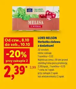 Lidl Herbatka ziołowa z dodatkami Lord Nelson oferta