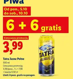 Lidl Piwo Tatra oferta