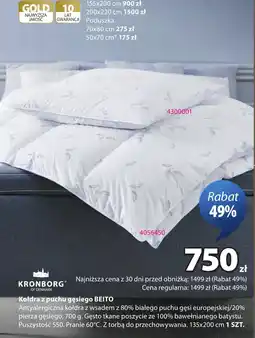 JYSK Kołdra z puchu gęsiego BEITO oferta