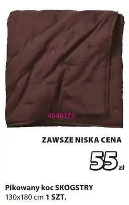 JYSK Pikowany koc SKOGSTRY oferta