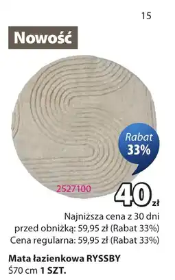 JYSK Mata łazienkowa RYSSBY oferta