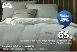 JYSK Komplet pościeli satynowej lilly oferta