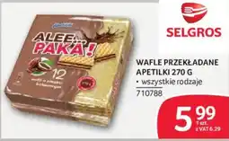 Selgros Wafle Przekładane Apetilki oferta