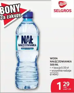 Selgros Woda Nałęczowianka oferta