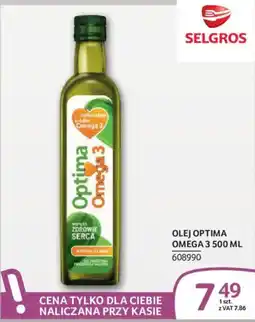 Selgros Olej Optima Omega 3 oferta