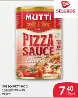 Selgros Sos do pizzy Mutti oferta