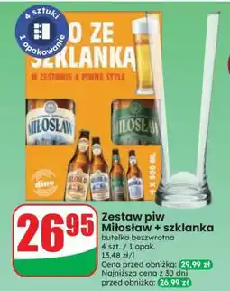 Dino Zestaw piw Miłosław + szklanka oferta