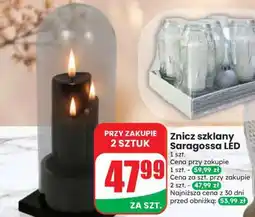Dino Znicz szklany Saragossa LED oferta