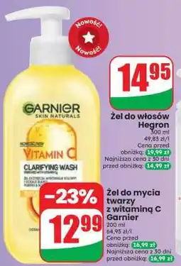 Dino żel do mycia twarzy z witaminą C Garnier oferta