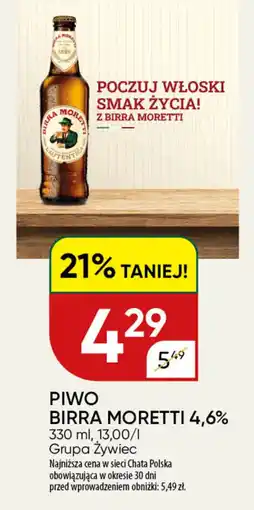 Chata Polska Piwo Birra Moretti oferta