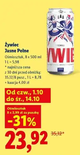 Lidl Żywiec Jasne Pełne oferta