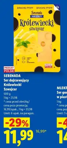 Lidl Ser dojrzewający Królewiecki Szwajcar oferta