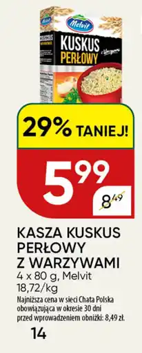 Chata Polska Kasza Kuskus Perłowy z Warzywami Melvit oferta
