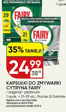 Chata Polska Kapsułki do zmywarki Cytryna Fairy oferta