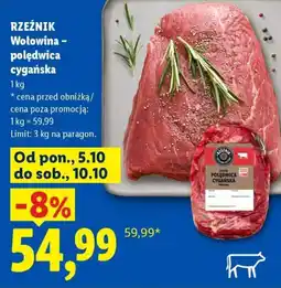 Lidl Rzeźnik Wołowina - polędwica cygańska oferta