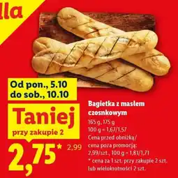 Lidl Bagietka z masłem czosnkowym oferta