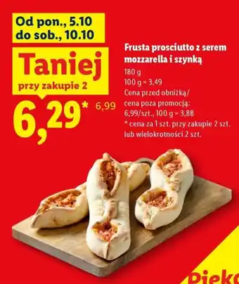 Lidl Frusta prosciutto z serem mozzarella i szynką oferta