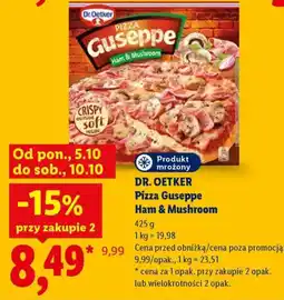Lidl Dr. Oetker Pizza Guseppe Ham & Mushroom oferta