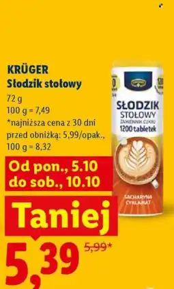 Lidl Słodzik stołowy oferta